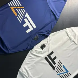 Leofigures white blue t shirt