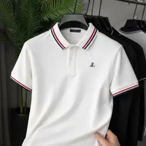 Leofigures Classic White Stripe Polo Shirt