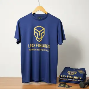 Leo Figures Signature Performance Tee Available in 3 Colors - CUSTOM_SIZE / NAVY